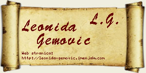 Leonida Gemović vizit kartica